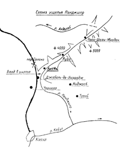 Подробная карта панджшерского ущелья